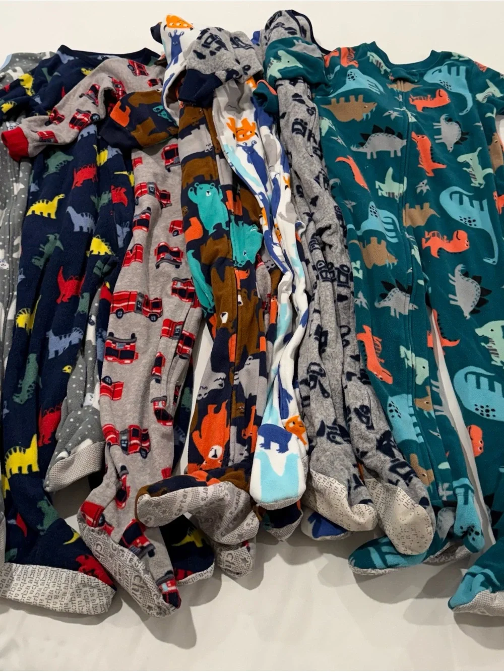 4T bundle of footie pajamas